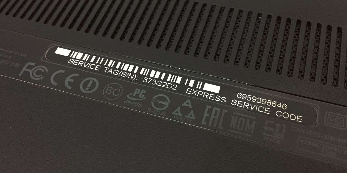 Serial Number Tag